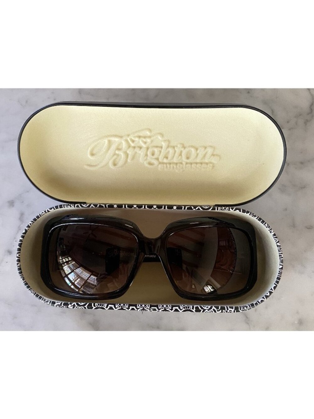Brighton Petal Power Sunglasses Dark Tortoiseshell Frame Brown Tint Lenses (B20)